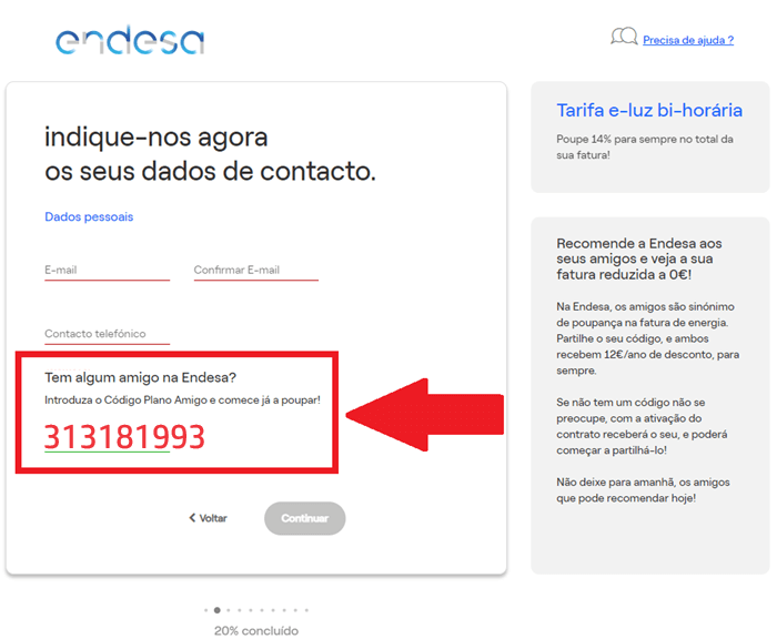 codigo endesa amigo