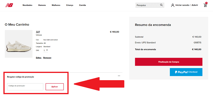 codigo promocional new balance