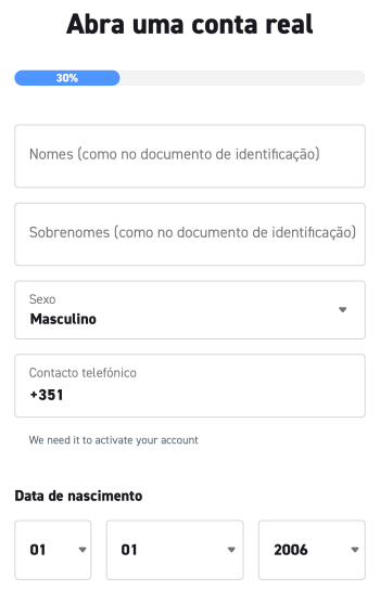 abrir conta xtb dados pessoais
