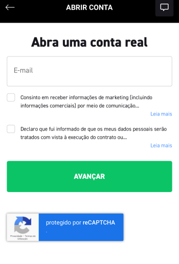 abrir conta xtb email