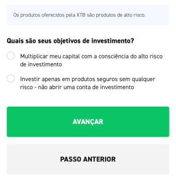 abrir conta xtb objetivo investimento