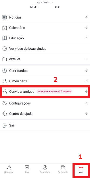 xtb convidar amigos