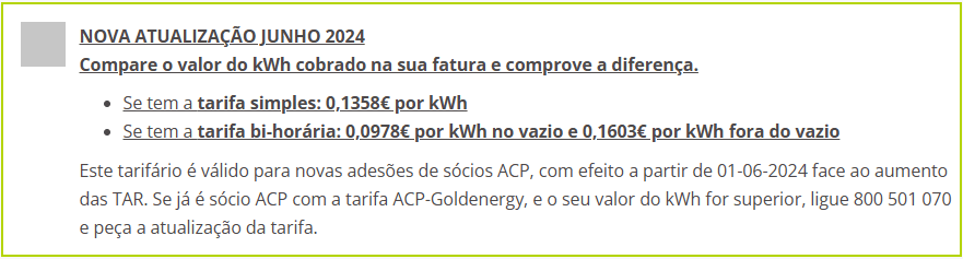 goldenergy acp tarifario
